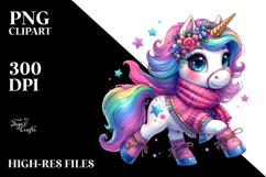 Vibrant Drawing Cute Unicorn PNG Product Image 2