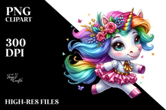 Vibrant Drawing of Cute Unicorn PNG Product Image 2