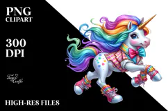 Vibrant Drawing Cute Unicorn PNG Product Image 2
