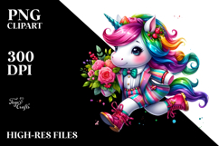 Vibrant Drawing Cute Unicorn PNG Product Image 2