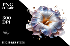 Glossy Morning Glory Abstract PNG Product Image 2