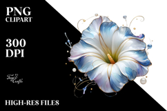 Glossy Morning Glory Abstract PNG Product Image 2