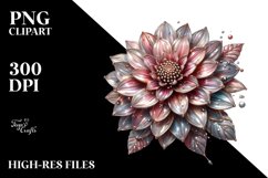 Shiny Dahlia with Metallic Insertions | White Background Product Image 3