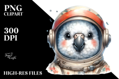 Baby Parrot with Astronaut Helmet, High-Res PNG Product Image 2