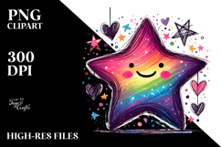 Colorful Star and Moon PNG Product Image 2