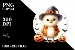 Cute Baby Chicken for Halloween PNG Product Image 3