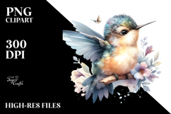 Cute Baby Hummingbird, Energetic PNG Product Image 2
