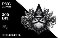 Watercolor Gothic Gnome Clipart Product Image 3