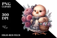 Detailed Gothic Baby Chicken Clipart Product Image 1