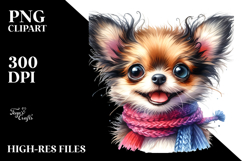 Watercolor Baby Chihuahua with Big Eyes PNG Product Image 2