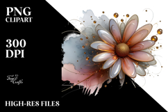 Abstract Daisy Watercolor Splash PNG Product Image 2