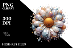 Glossy Daisy Abstract, High-Res PNG Product Image 2