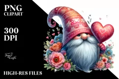 Detailed Valentine Gnome PNG Product Image 2