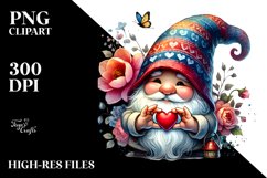 Detailed Valentine Gnome PNG Product Image 2