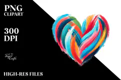 Heart with Stylish Wings, Unique PNG Product Image 2