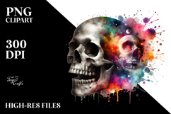 Skull with Splashes PNG Product Image 2