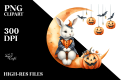 Rabbit in Halloween Style PNG Product Image 2