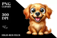 Watercolor Golden Retriever | Sublimation | Clipart Product Image 3