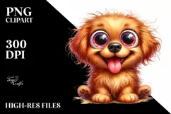 Watercolor Golden Retriever | Sublimation | Clipart Product Image 1