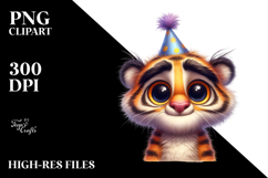 Goofy Tiger Party Hat PNG Product Image 2