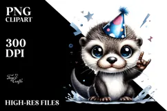 Cute Baby Otter PNG Product Image 2