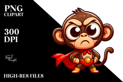 Silly Monkey with Superhero Cape PNG Product Image 2