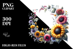 Vibrant Floral Frame with Sunflower Product Image 2