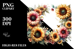Vibrant Floral Frame with Sunflower Product Image 2