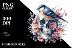 Spring Bird Skull PNG Product Image 2