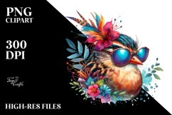 Vibrant Tinamou Sunglasses Clipart Product Image 1