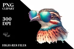 Vibrant Watercolor Tinamou Sunglasses Product Image 3