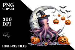 Octopus in Halloween Style PNG Product Image 2