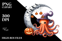 Octopus in Halloween Style PNG Product Image 2