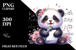 Cute Baby Panda Singer PNG Product Image 2