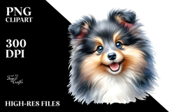 Happy Baby Shetland Sheepdog PNG Product Image 2