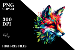 Abstract Vibrant Watercolor Fox, 20 oz Tumbler Product Image 2