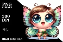 Cute Baby Butterfly with Big Eyes | Clipart Product Image 3