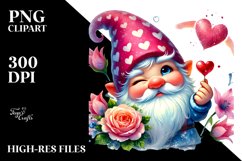 Valentines Gnome Winking PNG Product Image 2