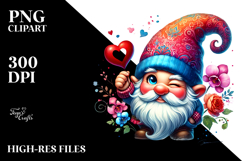 Valentines Gnome Winking PNG Product Image 2