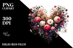 Floral Heart, Transparent PNG Product Image 2