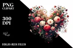 Floral Heart, Transparent PNG Product Image 2