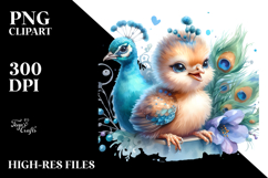 Cute Baby Peacock Singer PNG Product Image 2