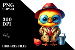 Crazy Baby Duck with Bucket PNG Product Image 2