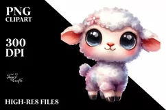 Funny Baby Lamb Expressions | Sublimation Clipart Product Image 1