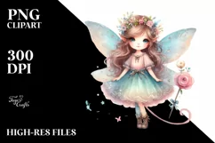 Watercolor Small Cute Fairy PNG Product Image 2