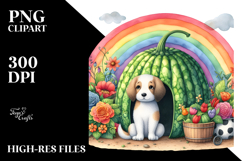 Illustration of a Dog House made of a Large Vegetable Product Image 2