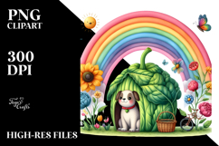 Illustration of a Dog House made of a Large Vegetable Product Image 2