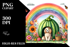 Illustration of a Dog House made of a Large Vegetable Product Image 2