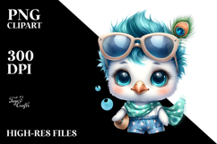 Cute Baby Peacock PNG Product Image 2