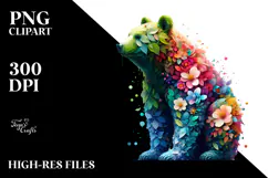 Vibrant Watercolor Bear, 20 oz Tumbler Product Image 2